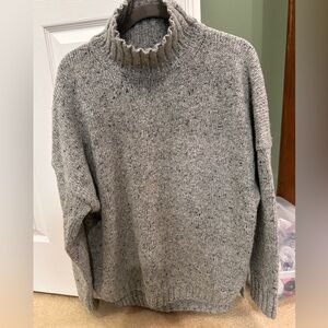 Women’s Stoic Heather Grey relaxed fit Turtleneck Sweater